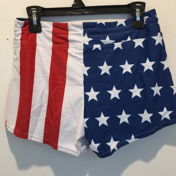 New Women’s Patriotic American Flag Swim Board Shorts Small Medium Large XL 3XL - Picture 6 of 8